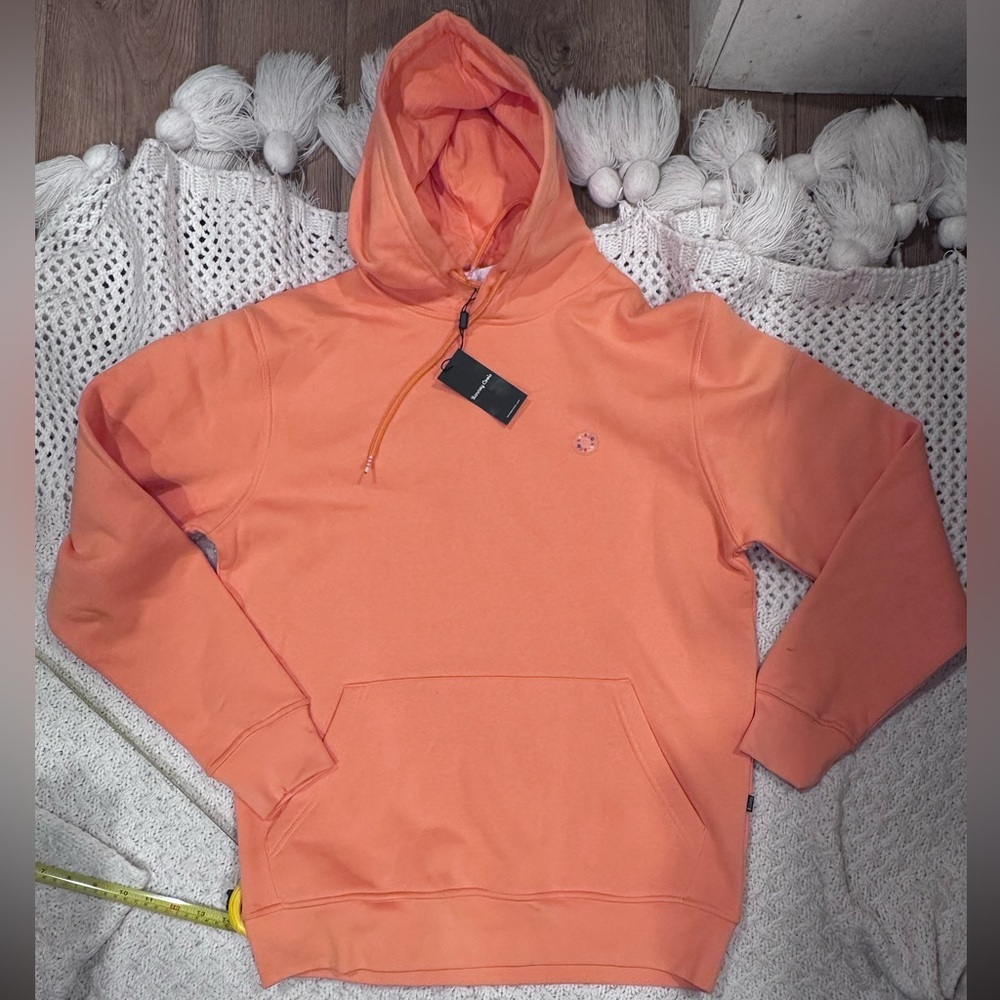 New Barney Cools Men’s Medium Orange Hooded Sweatshirt